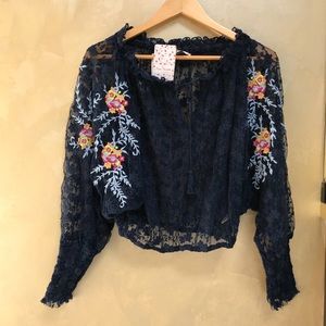Free People lace top